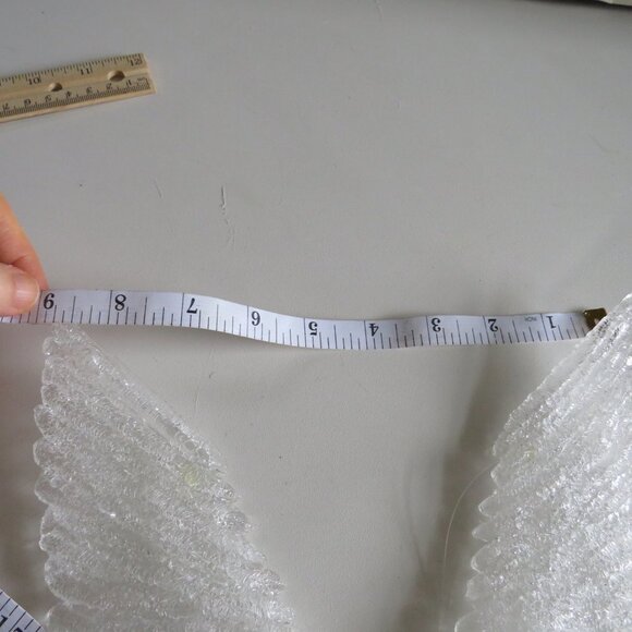 ANGEL WINGS hard acrylic with textured surface (not flat) 8" tall - Picture 5 of 6